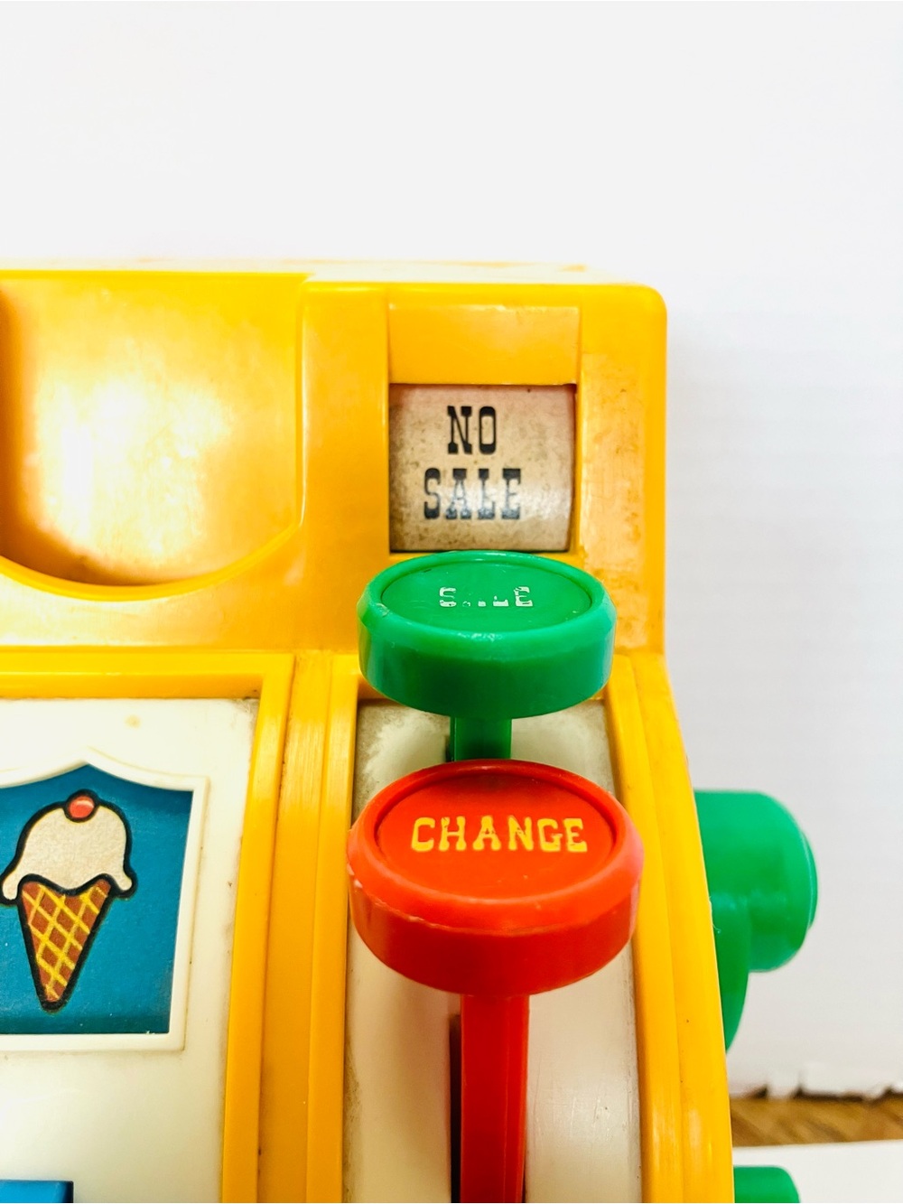 Fisher Price 1974 Toy Cash Register Works Has 7 Coins Minor Marks Read - Picture 4 of 12